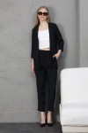 Ayrobin kumaştan kimono model ceket pantolon takım  S-M-L-XL
