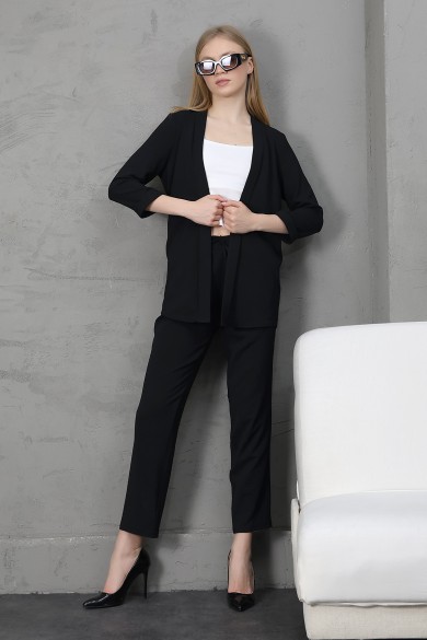 AYROBİN SİYAH CEKET PANTOLON TAKIM