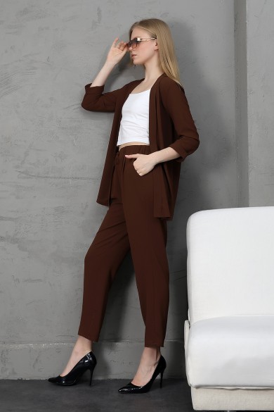 AYROBİN KAHVERENGİ CEKET PANTOLON TAKIM